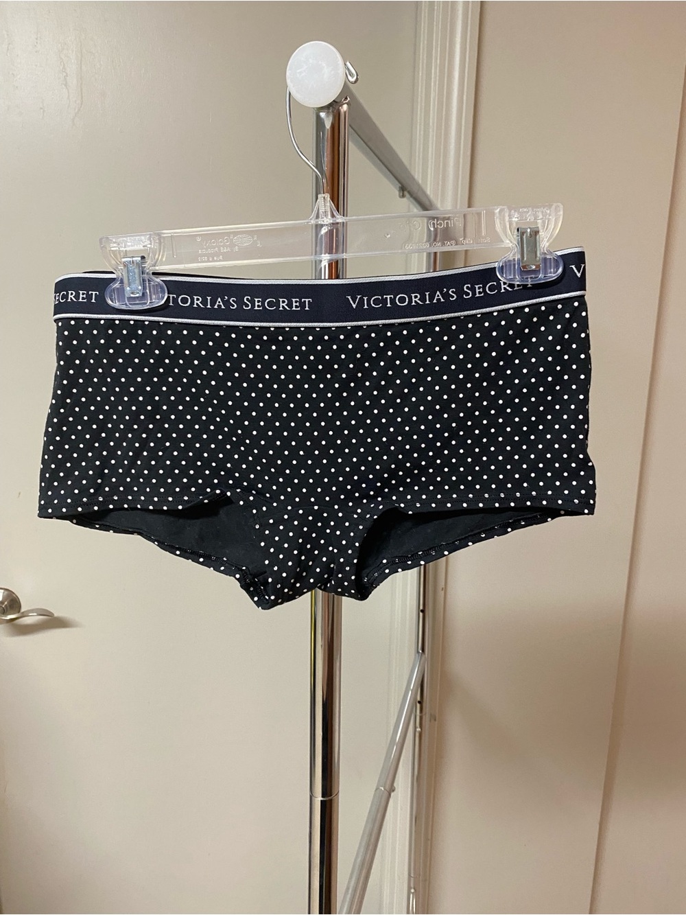 Victoria's Secret Black & White Polka Dot Boyshorts
